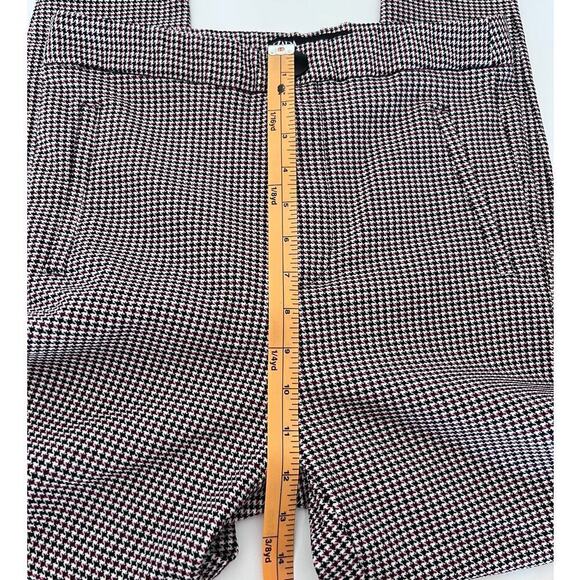 Zara Brown/Maroon Houndstooth High Rise Skinny Pants- M - Picture 6 of 9